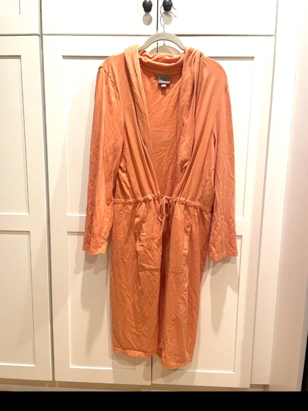 Orange J.Jill Sleep 100% Cotton Bathrobe Size XL - Picture 3 of 8